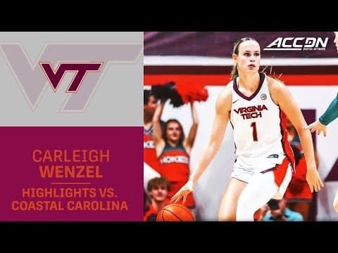 Virginia Tech Carleigh Wenzel Highlights vs. Coastal Carolina