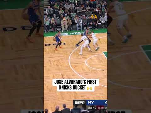 Jose Alvarado knocks down the three for his first bucket as a Knick 🔵