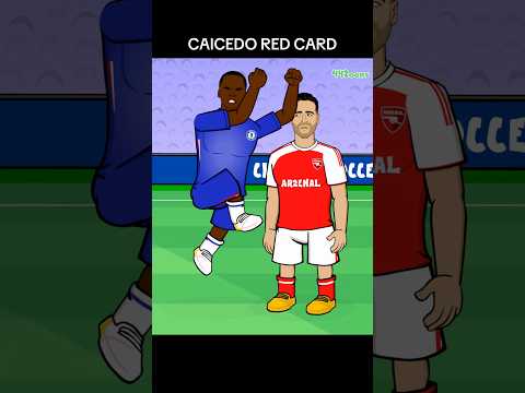 That Caicedo red card🤣 #football #chelsea #arsenal #premierleague