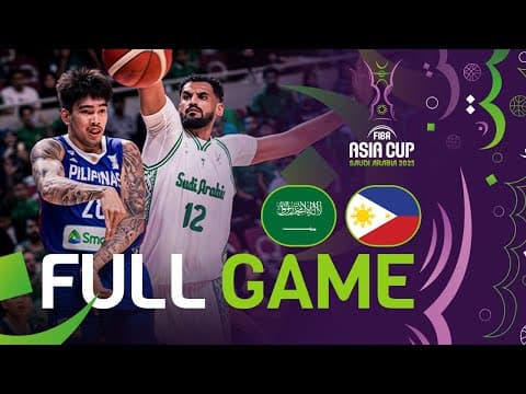 Qualif. To Quarter-Finals | Saudi Arabia v Philippines | Full Basketball Game | FIBA Asia Cup 2025
