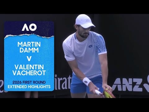 Martin Damm v Valentin Vacherot Extended Highlights | Australian Open 2026 First Round