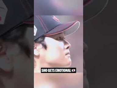 Shohei Ohtani getting emotional during Japan’s national anthem 🥹
