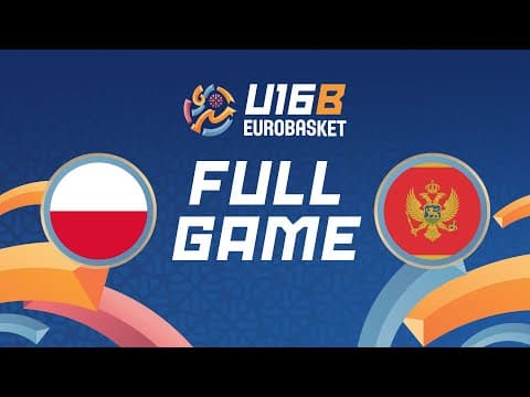 LIVE - Poland v Montenegro | FIBA U16 EuroBasket 2025 Division B | Quarter-Finals