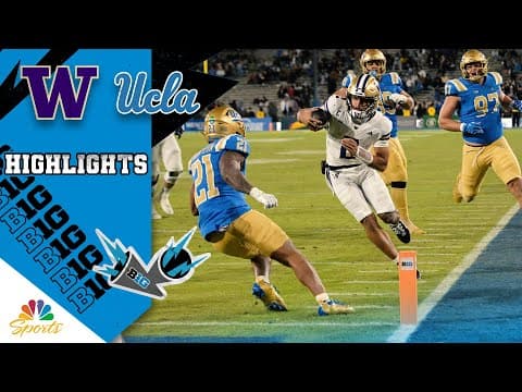 Washington vs. UCLA | COLLEGE FOOTBALL HIGHLIGHTS | 11/22/2025 | NBC Sports