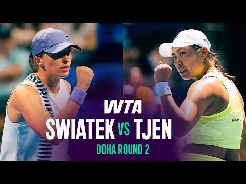 Iga Swiatek vs. Janice Tjen | 2026 Doha Round 2 | WTA Match Highlights