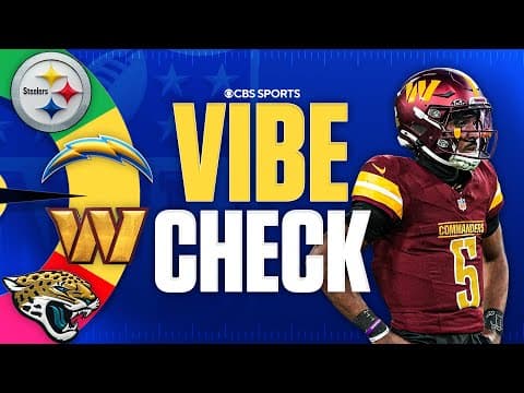 NFL Week 8 Vibe Check: Commanders, Chargers, Jags & Steelers Trending Up or Down?