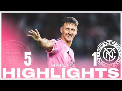 Match HIGHLIGHTS:  Inter Miami CF 5-1 New York City FC | Champions! Allende Hat Trick!