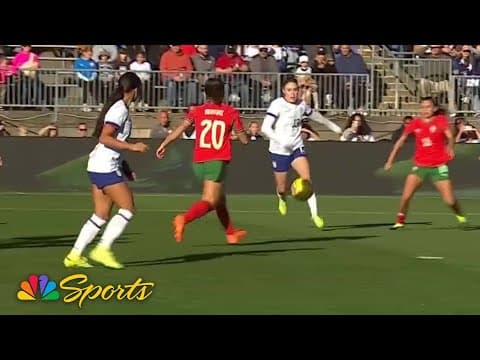 USWNT's Olivia Moultrie nets goal in opening minute against Portugal | NBC Sports