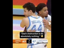 Coach Hubert Davis' son, Elijah Davis, checking in for senior night 😂