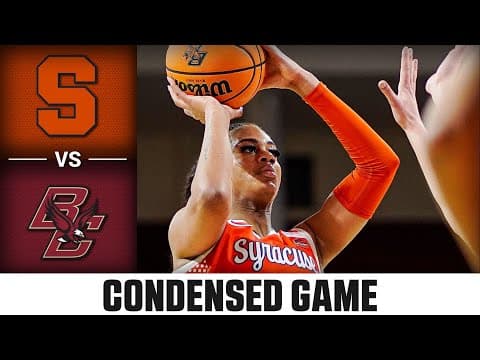 Syracuse vs. Boston College Condensed Game | 2025-26 ACC Women's Basketball