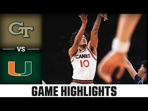 Georgia Tech vs. Miami Game Highlights | 2025-26 ACC Men's Basketball