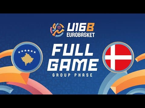 LIVE - Kosovo v Denmark | FIBA U16 EuroBasket Division B 2025 | Group Phase