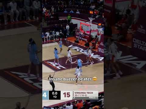 How did she hit that?! 😱 #virginiatech #accbasketball #collegebasketball