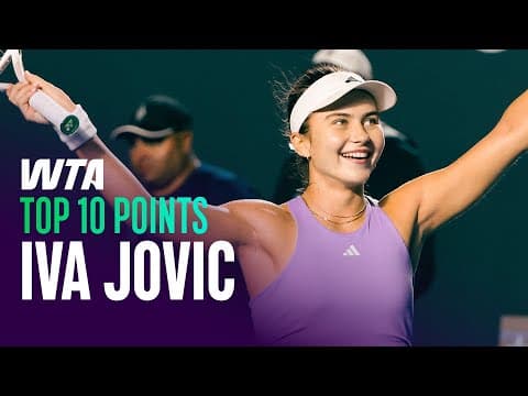STUNNING Iva Jovic points from the past year | WTA Match Highlights