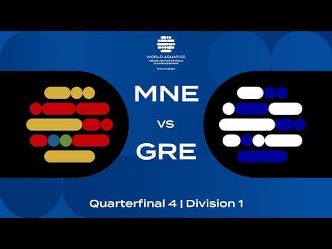 Quarter-Final 4 | Montenegro vs Greece |  World Aquatics Men’s U16 Water Polo Championships 2024