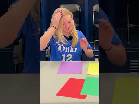 "Don't Touch the Color" game with Women's College Cup stars 🎨 #shorts