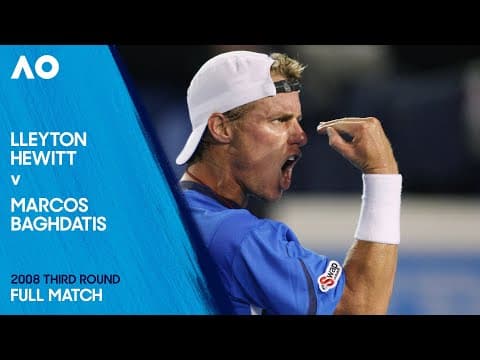 Lleyton Hewitt v Marcos Baghdatis Full Match | Australian Open 2008 Third Round