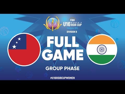 LIVE - Samoa v India | FIBA U16 Women's Asia Cup 2025 - Division B | Group Phase