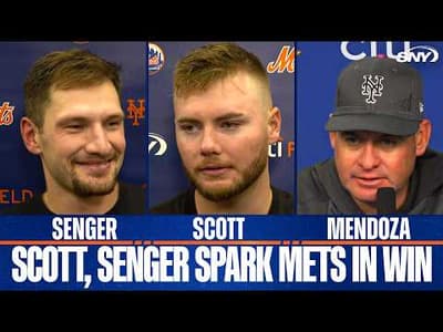 Carlos Mendoza, Christian Scott and Hayden Senger talk game of 'firsts' in Mets third straight win