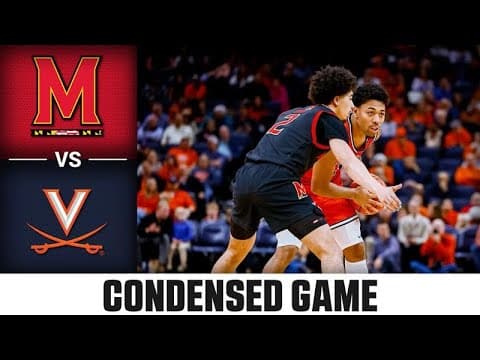 Maryland vs. Virginia Condensed Game | 2025-26 ACC Men's Basketball