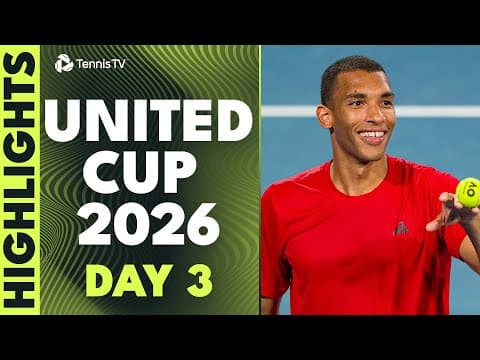 Cobolli vs Wawrinka, Zverev, FAA & Paolini Also Feature | United Cup 2026 Highlights Day 3