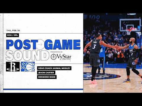 POSTGAME SOUND: HOUSTON ROCKETS VS. ORLANDO MAGIC | COACH MOSE, DESMOND BANE & JEVON CARTER