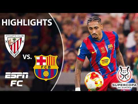 DOMINATION 🍿 Athletic Club vs. Barcelona | Spanish Supercopa Highlights | ESPN FC
