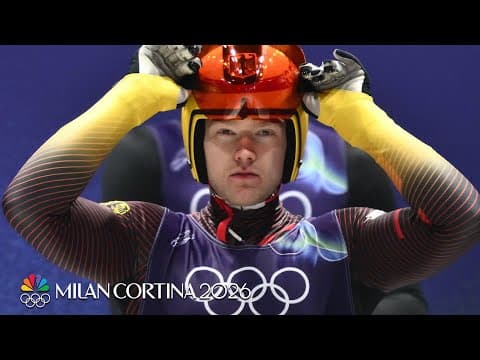 Max Langenhan speeds to top finish in men's luge training | Winter Olympics 2026 | NBC Sports