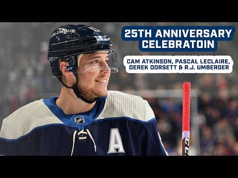 The Legends Return! Cam Atkinson, Pascal Leclaire, Derek Dorsett and R.J. Umberger | Media Avail