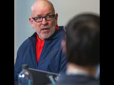 Tom Fitzgerald meets with the media