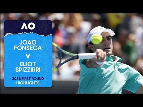 Joao Fonseca v Eliot Spizzirri Highlights | Australian Open 2026 First Round