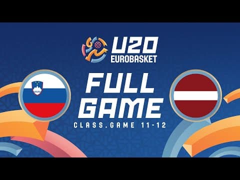 LIVE - Slovenia v Latvia | FIBA U20 Women's EuroBasket 2025 | Class. Game 11-12
