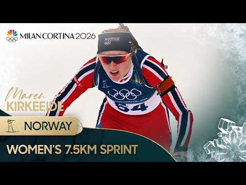 Maren Kirkeeide OVERPOWERS French biathletes for gold in 7.5km sprint | Winter Olympics | NBC Sports