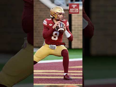 REVIVAL: Boston College quarterback Dylan Lonergan showed up against Georgia Tech with HUGE game.