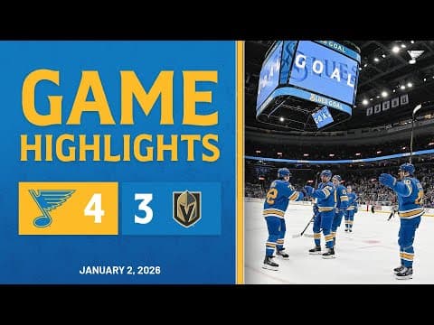 Game Highlights: Blues 4, Golden Knights 3
