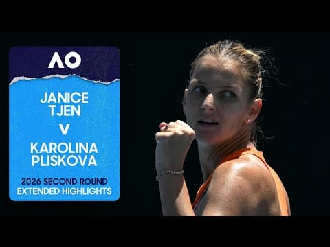 Janice Tjen v Karolina Pliskova Extended Highlights | Australian Open 2026 Second Round