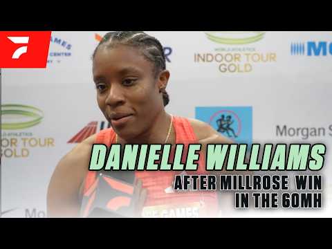 Danielle Williams Reacts After Winning the 60m Hurdles | 2026 Millrose Games