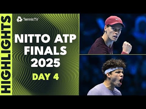 Jannik Sinner vs Alexander Zverev, Shelton vs Felix AA | Nitto ATP Finals 2025 Highlights Day 4