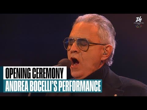 Andrea Bocelli's sweeping vocals overtake Opening Ceremony