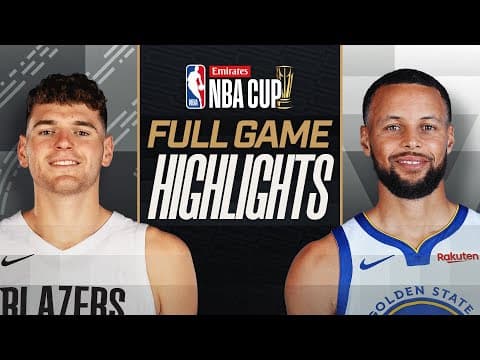 TRAIL BLAZERS at WARRIORS | EMIRATES NBA CUP :trophy: | FULL GAME HIGHLIGHTS | November 21, 2025