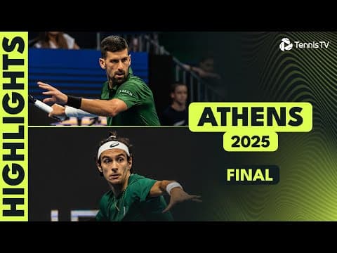 Novak Djokovic vs Lorenzo Musetti For The Trophy! | Athens 2025 Final Highlights