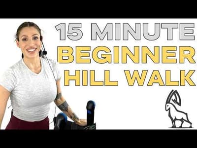 15-Min Beginner Treadmill Hill Walk | Follow-Along Workout