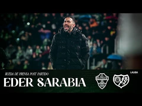 Eder Sarabia habla en el post partido del Elche CF - Rayo Vallecano