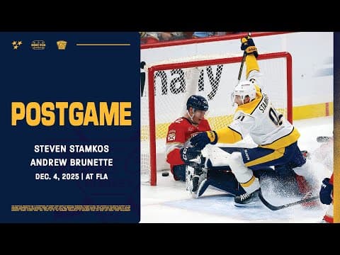 Steven Stamkos & Andrew Brunette - Postgame: Dec. 4, 2025
