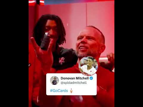 Spida pulled up to Louisville's locker room after upsetting Kentucky (🎥 @louisvillembb/IG)