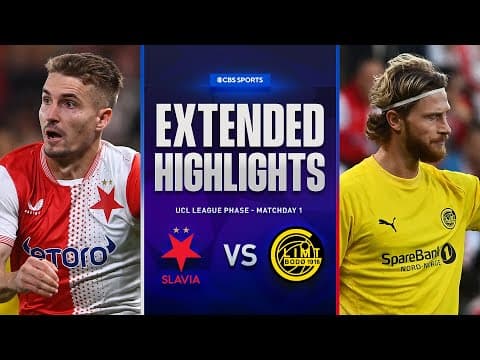 Slavia Prague vs. Bodø/Glimt: Extended Highlights | UCL League Phase MD 1 | CBS Sports Golazo