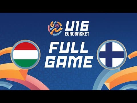 LIVE - Hungary v Finland | FIBA U16 Women's EuroBasket 2025 | Group Phase