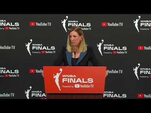 Cathy Engelbert speaks on Napheesa Collier's comments, CBA negotiations & WNBA Finals