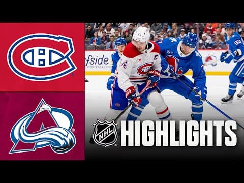 Canadiens vs. Avalanche | NHL Highlights | November 29, 2025