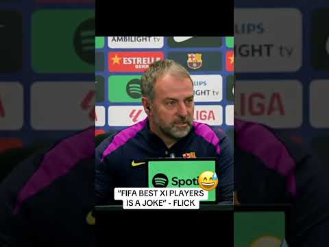 Hansi Flick slammed Raphinha's omission from FIFA's Best XI this week as a 'joke' 👀